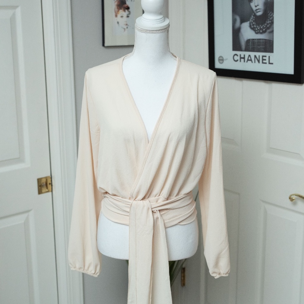 Fashion Nova Tie Waist Blouse - NWOT